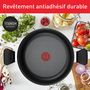 Voir la diapositive 3 : TEFAL Faitout 24 cm + Couvercle TFSI EASY START - Rouge