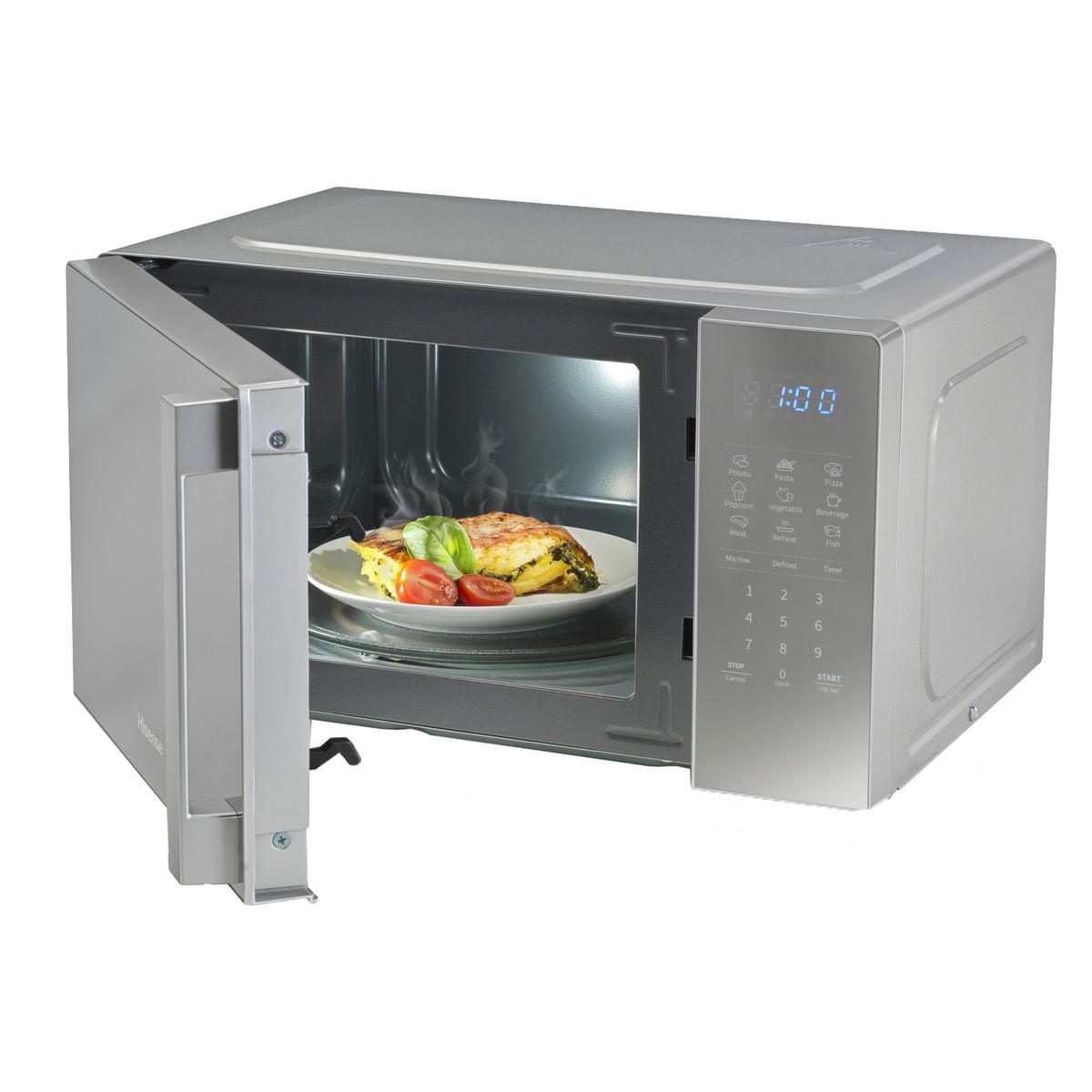 HISENSE Micro-ondes H20MOMSS4H, 700 W - Capacité 20 L - Silver