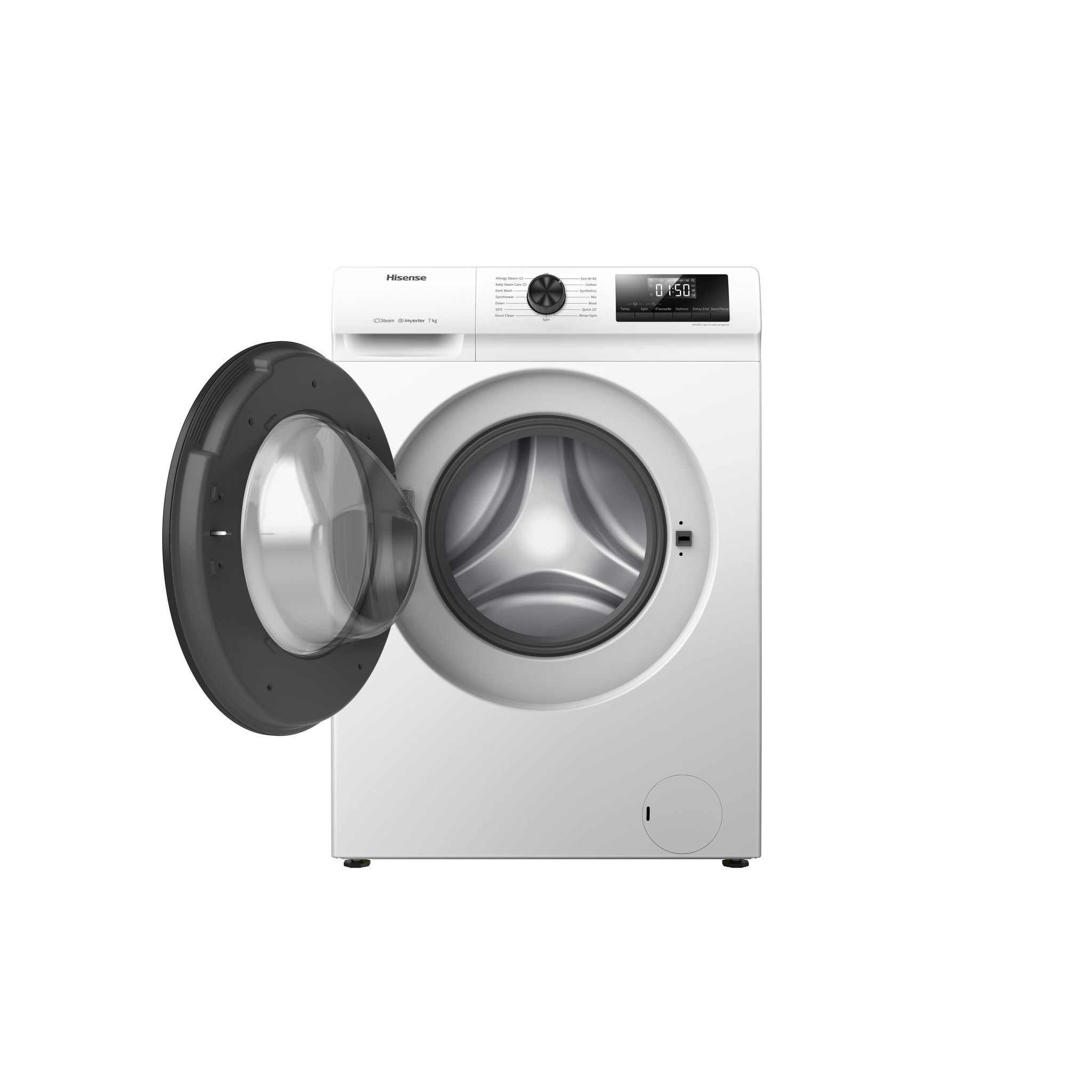 Voir la diapositive 2 : HISENSE Lave linge hublot WFQP7012EVM, 7 kg, 1200 T/min, C