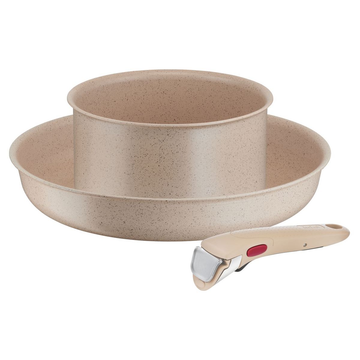 TEFAL Set 3 pièces aluminium beige induction INGENIO DELIGHT