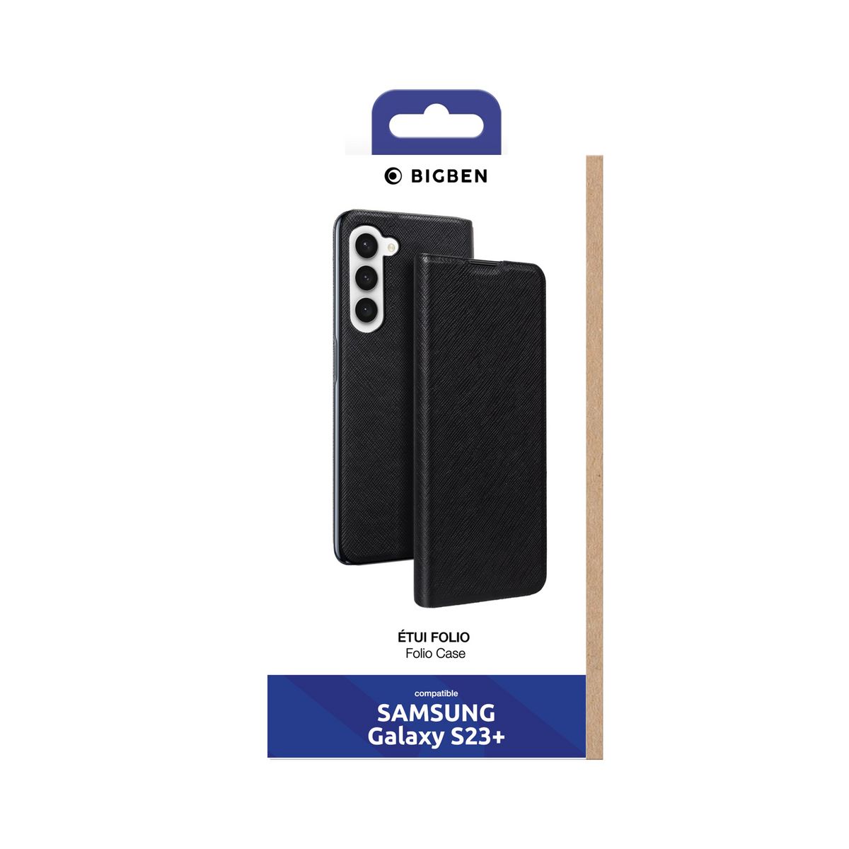 BIGBEN Étui folio pour Samsung Galaxy S23+ - Noir