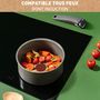 Voir la diapositive 4 : TEFAL Set 3 pièces céramique gris  induction INGENIO RENEW