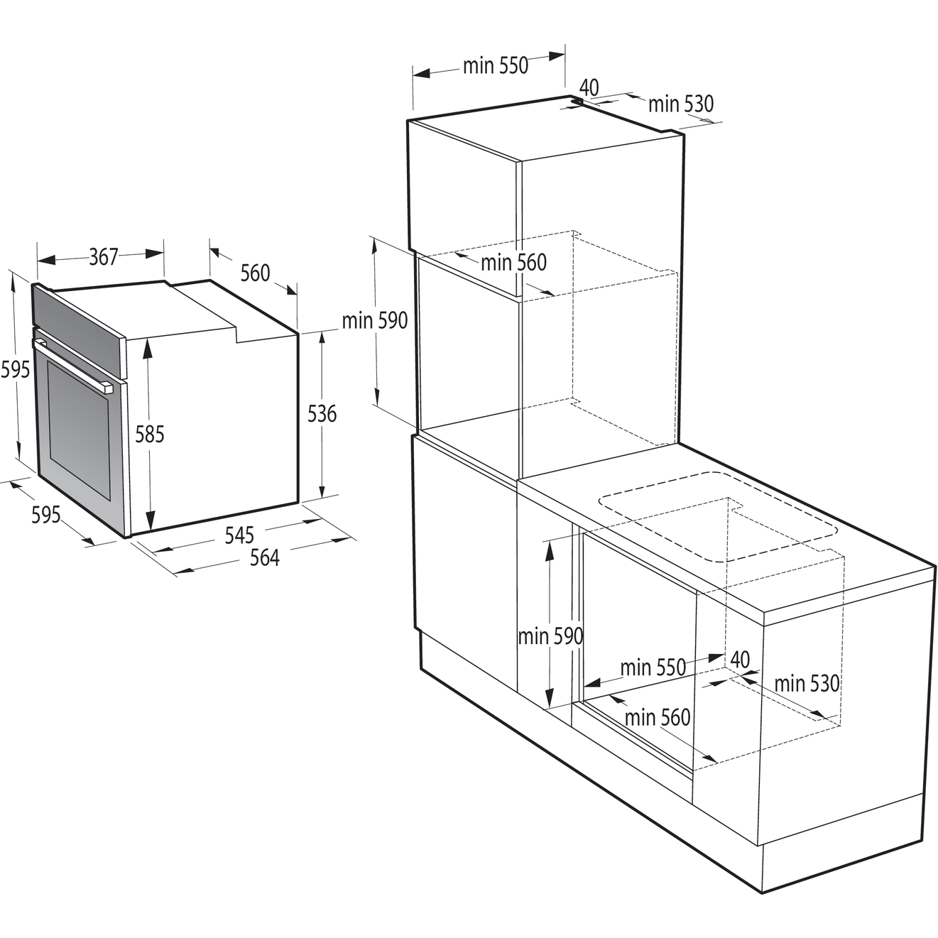 Voir la diapositive 14 : HISENSE Four encastrable BSA66333PX, 77 L, Multifonction, Chaleur tournante, Nettoyage Pyrolyse