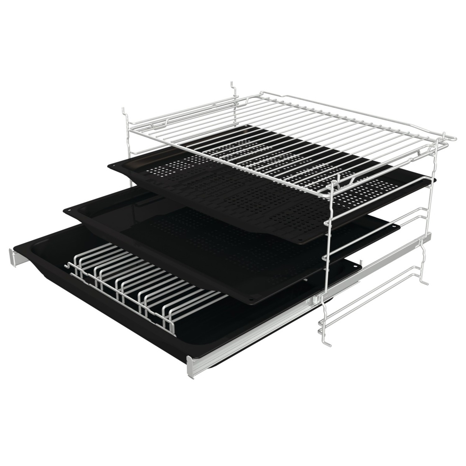 Voir la diapositive 4 : HISENSE Four encastrable BSA66333PX, 77 L, Multifonction, Chaleur tournante, Nettoyage Pyrolyse