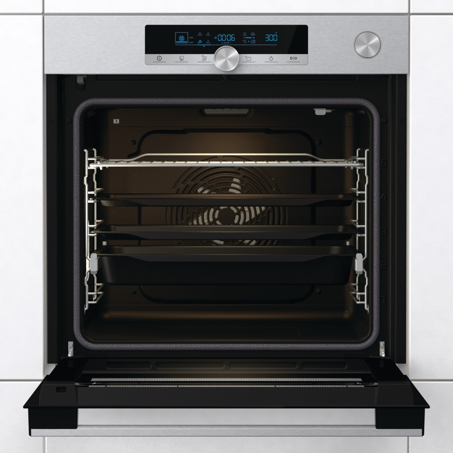 Voir la diapositive 5 : HISENSE Four encastrable BSA66333PX, 77 L, Multifonction, Chaleur tournante, Nettoyage Pyrolyse