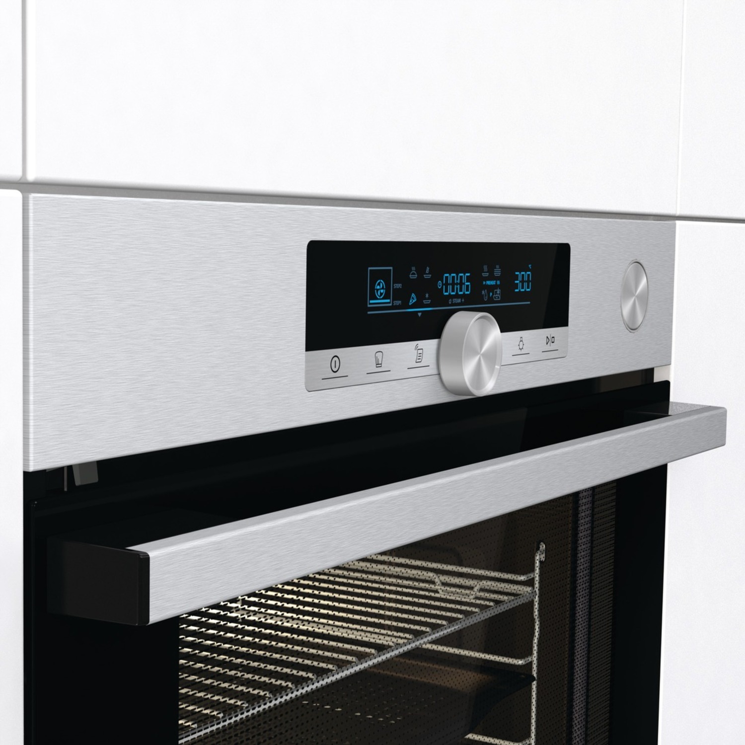 Voir la diapositive 8 : HISENSE Four encastrable BSA66333PX, 77 L, Multifonction, Chaleur tournante, Nettoyage Pyrolyse