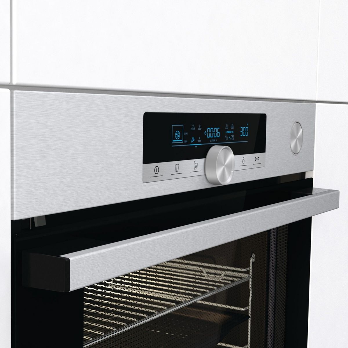 HISENSE Four encastrable BSA66333PX, 77 L, Multifonction, Chaleur tournante, Nettoyage Pyrolyse