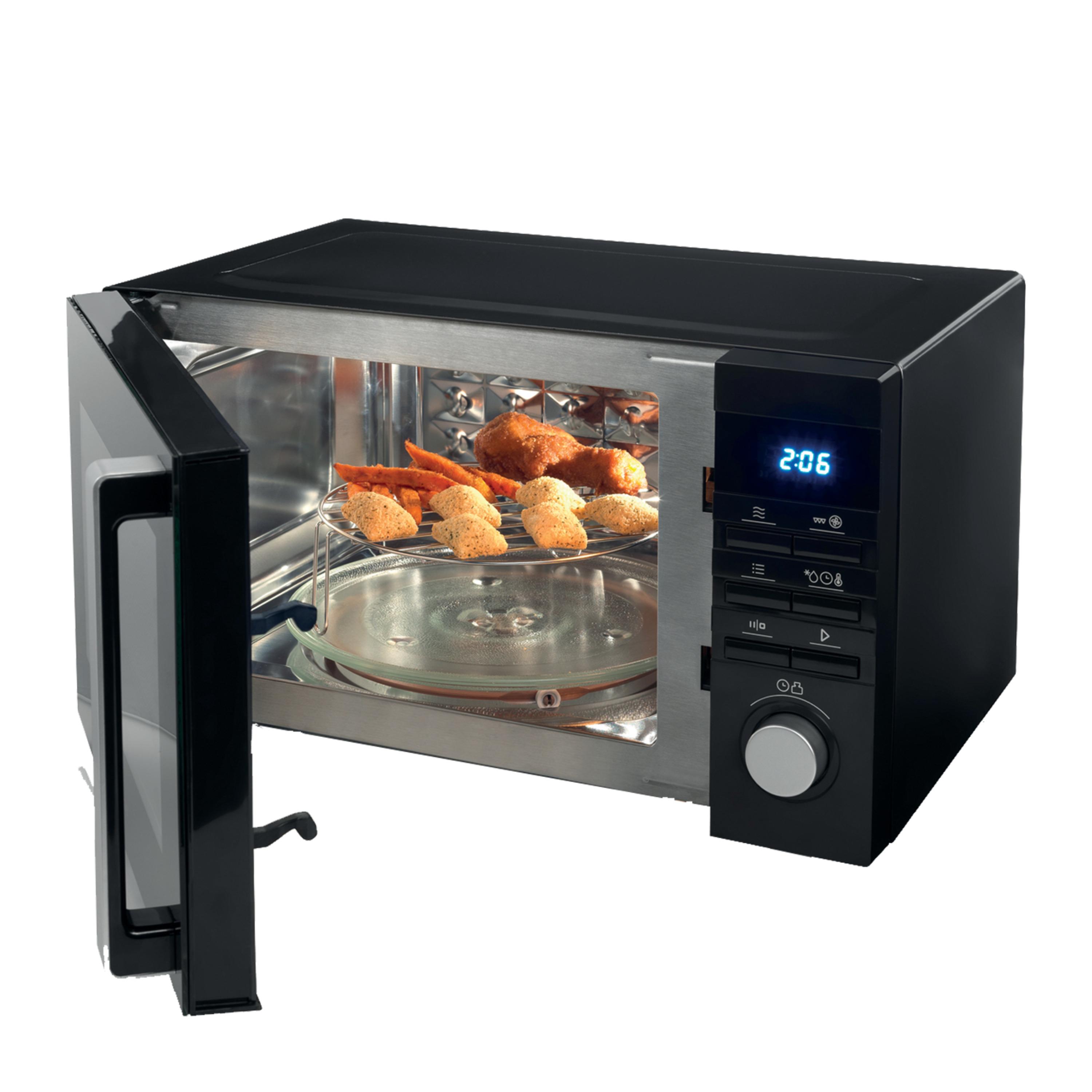 Voir la diapositive 8 : HISENSE Micro-ondes combiné multifonctions H25MOBS1HC, 900 W - Capacité 25 L - Bleu