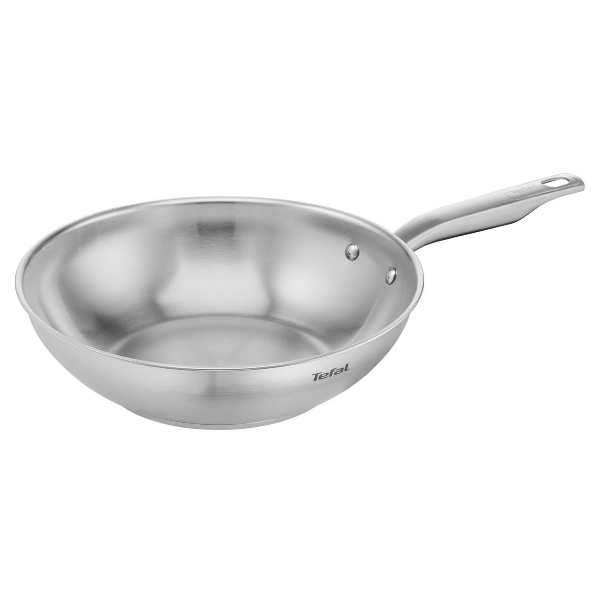 TEFAL Wok 28cm inox non revêtu induction VIRTUOSO