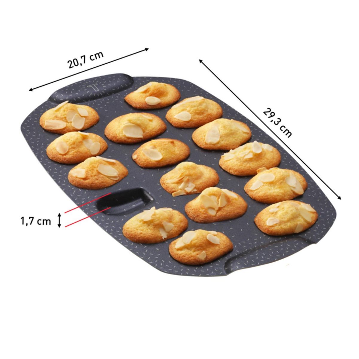 TEFAL Moule à mini madeleines aluminium recyclé PERFECTBAKE mini