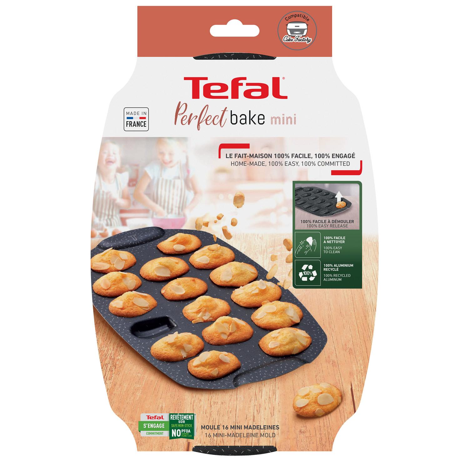 Voir la diapositive 8 : TEFAL Moule à mini madeleines aluminium recyclé PERFECTBAKE mini