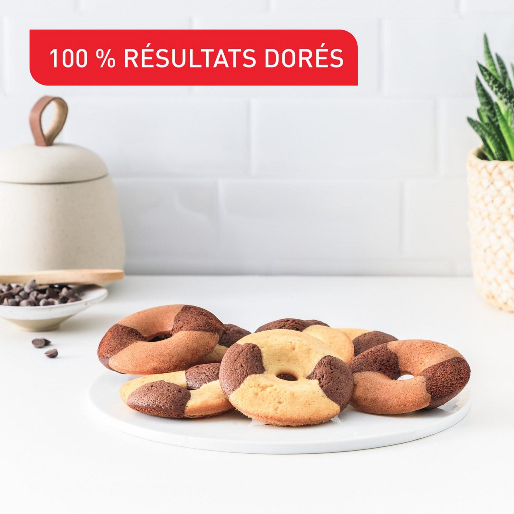 Voir la diapositive 2 : TEFAL Moule à mini donuts aluminium recyclé mini kids Perfectbake