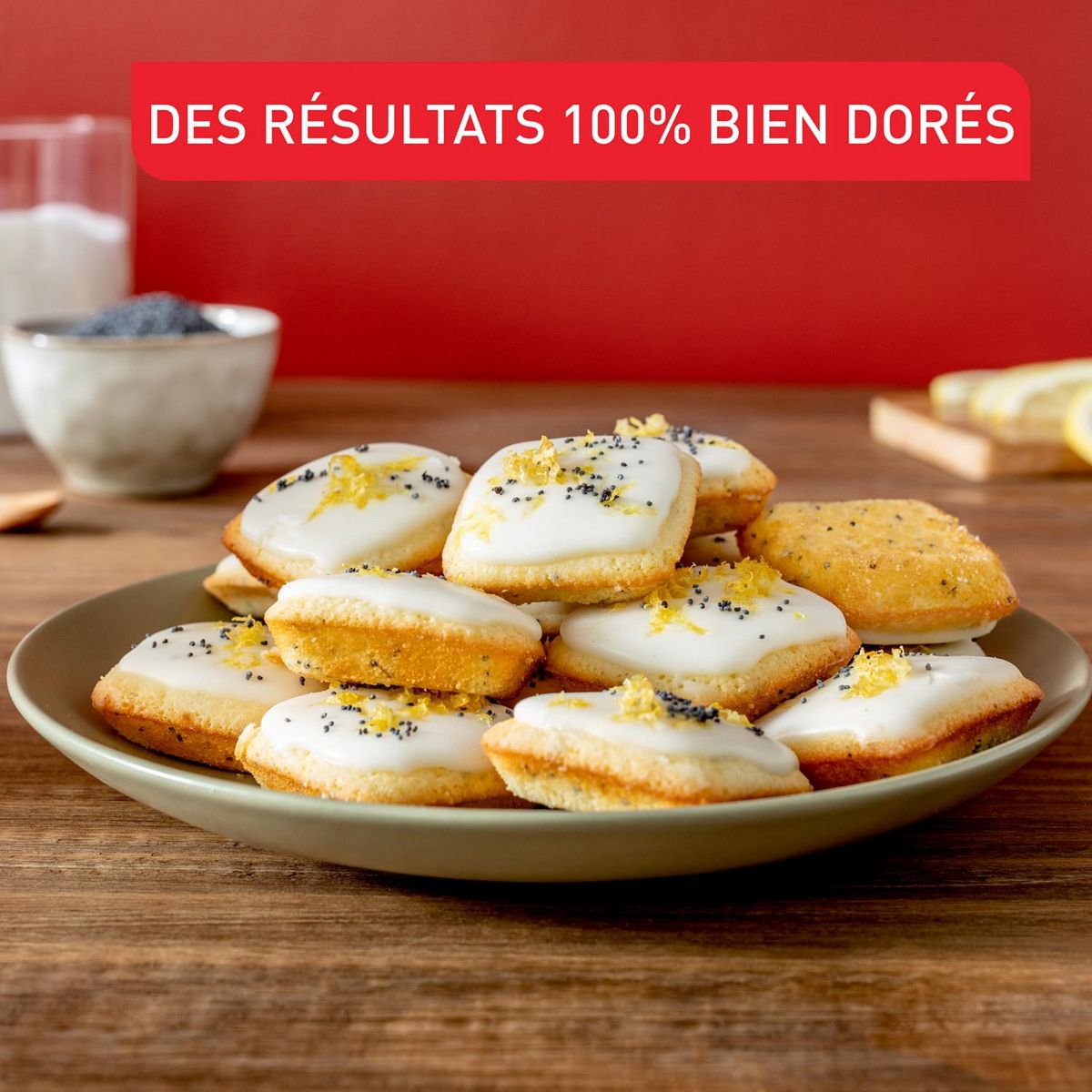 TEFAL Moule à mini carrés aluminium recyclé PERFECTBAKE mini