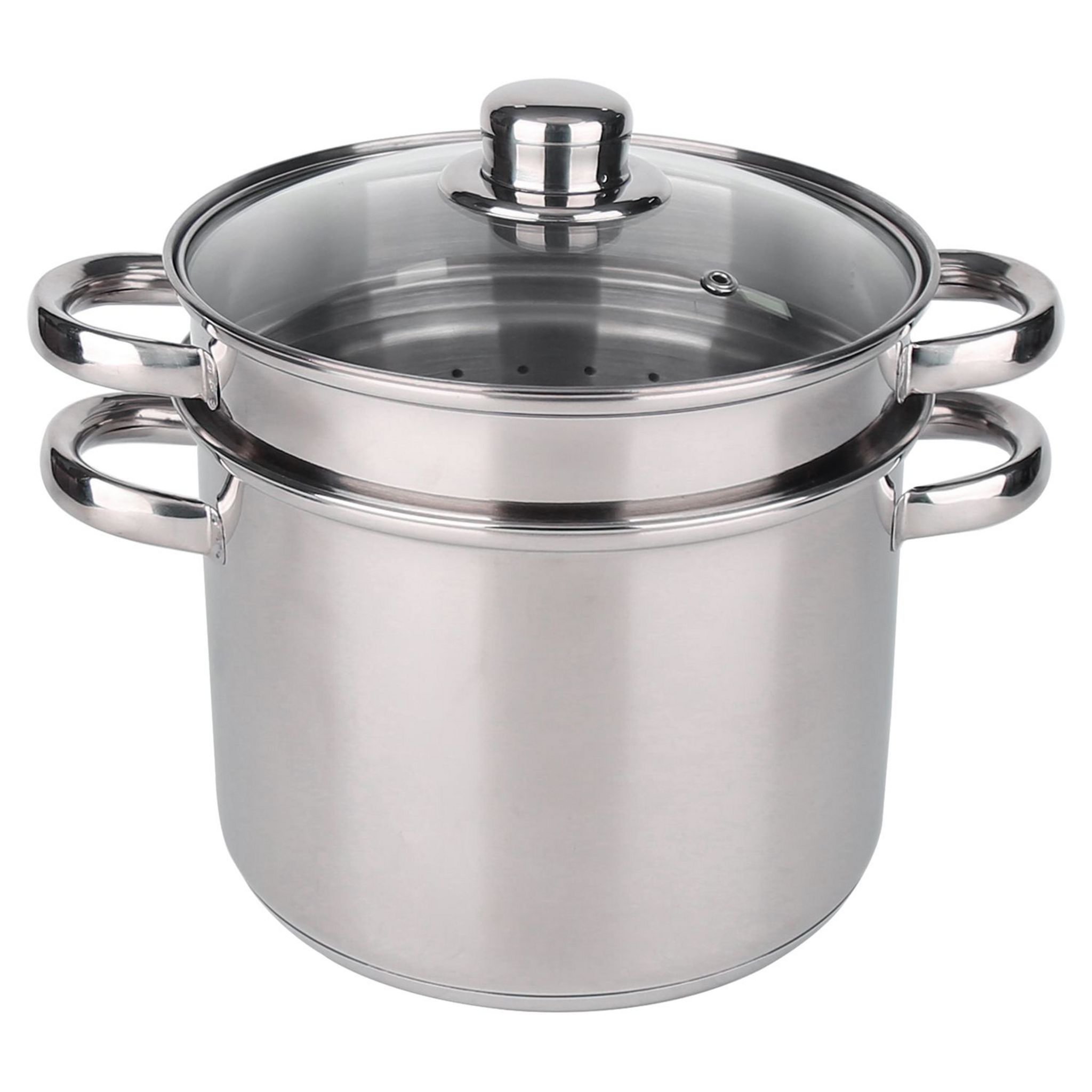 Cuiseur Vapeur Mantowarka 22 Cm – Acier Inoxydable 18/10, Couvercle Verre, Tous Feux Dont Induction