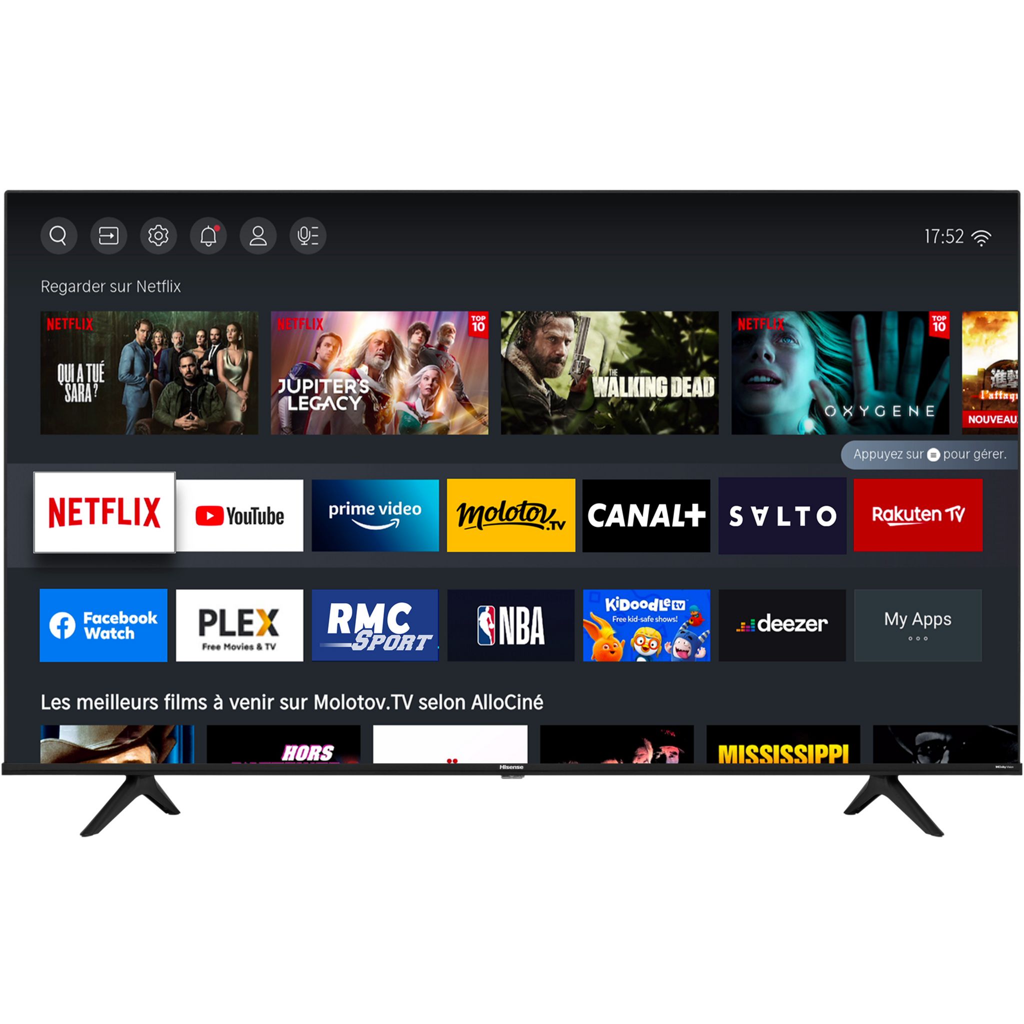 Voir la diapositive 2 : HISENSE 50A6CG TV 4K Ultra HD 127 cm Smart TV