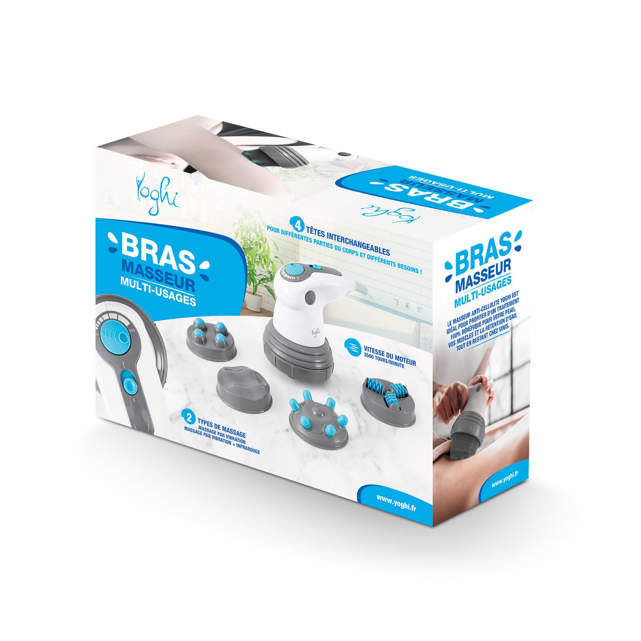 Voir la diapositive 11 : YOGHI Masseur multi usages MASSBODY 150 - Blanc