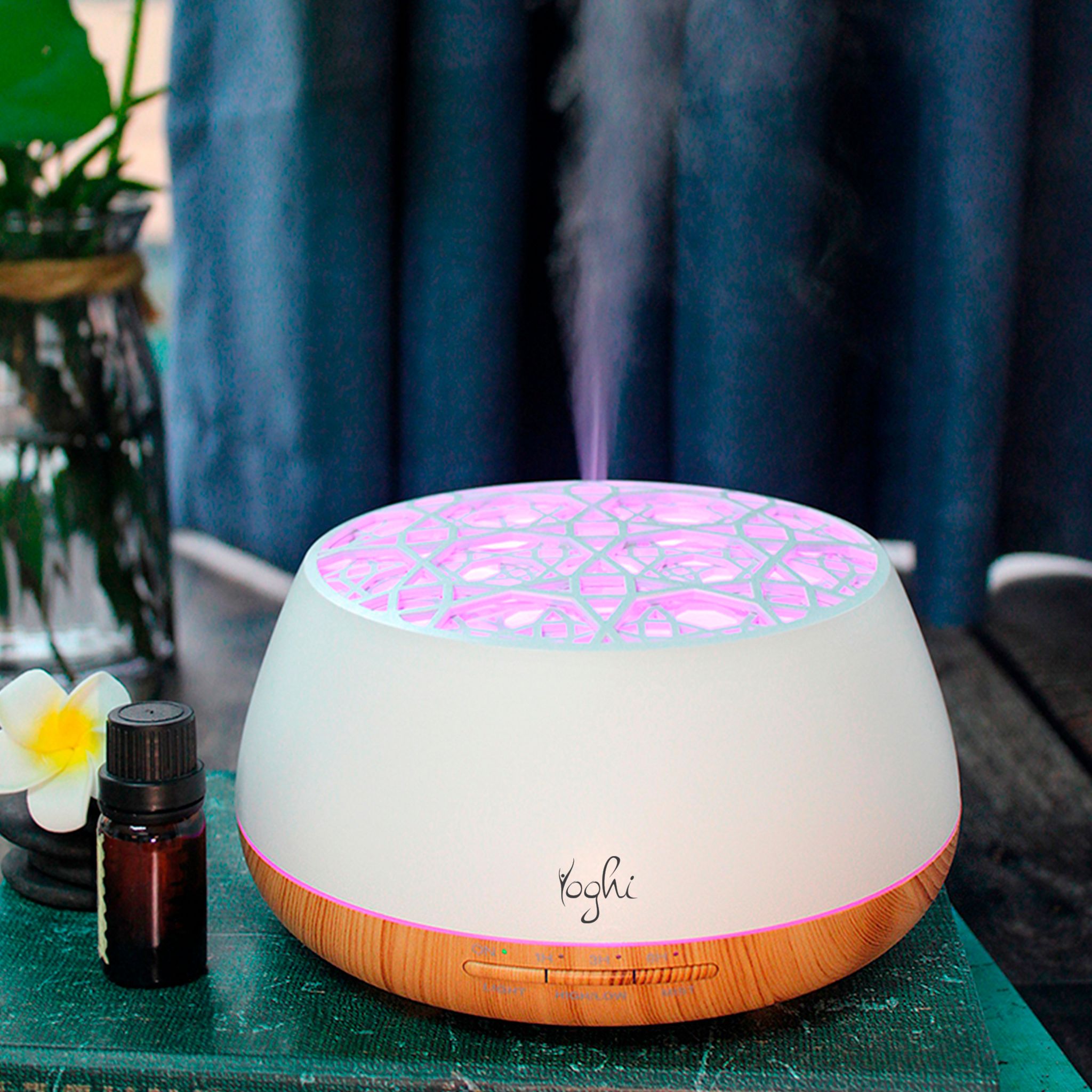 Voir la diapositive 2 : YOGHI Diffuseur d'arôme et humidificateur AROMI400 - Blanc