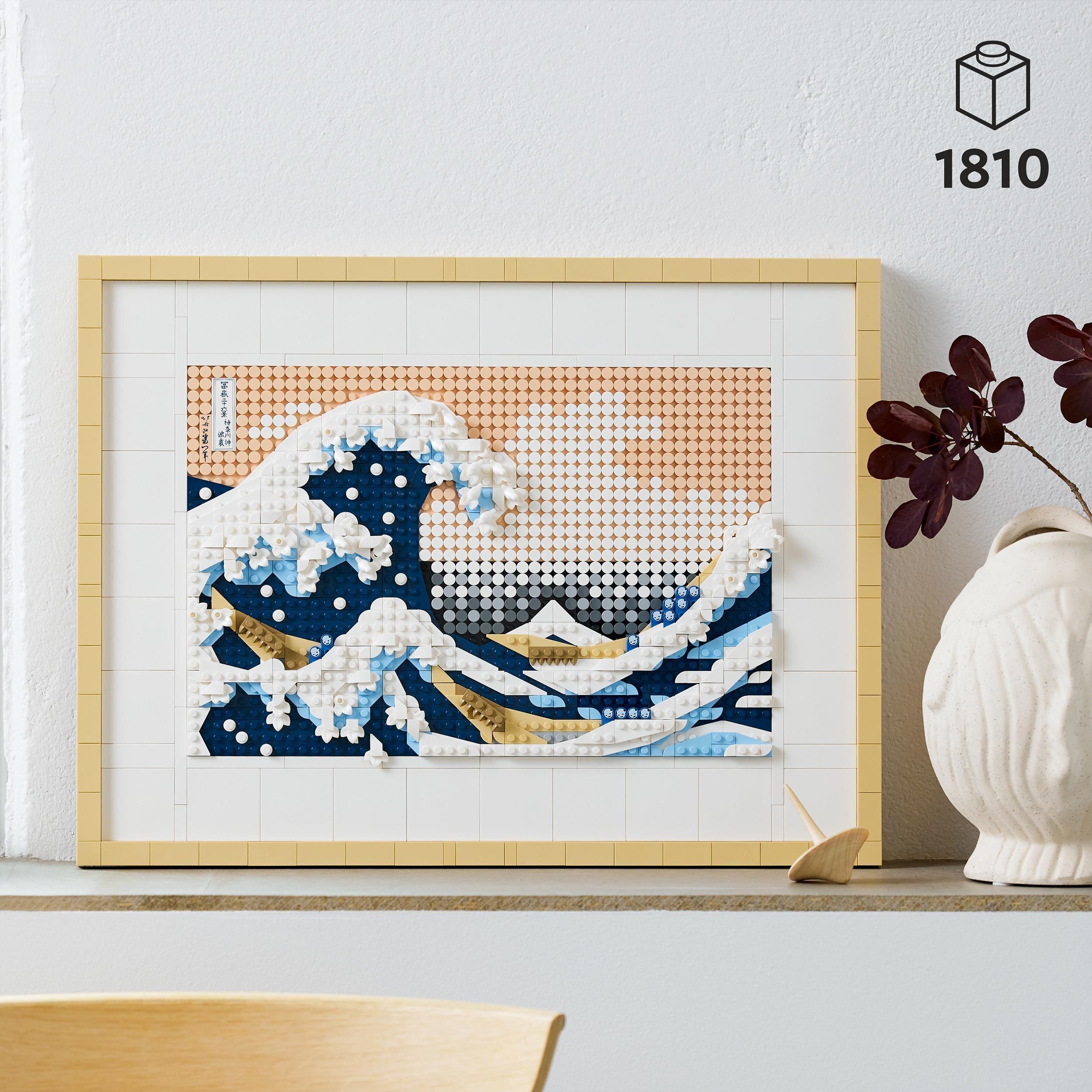 Voir la diapositive 3 : LEGO ART 31208 Hokusai – La Grande Vague, Décoration Murale Japonaise, Loisir Créatif, Adultes