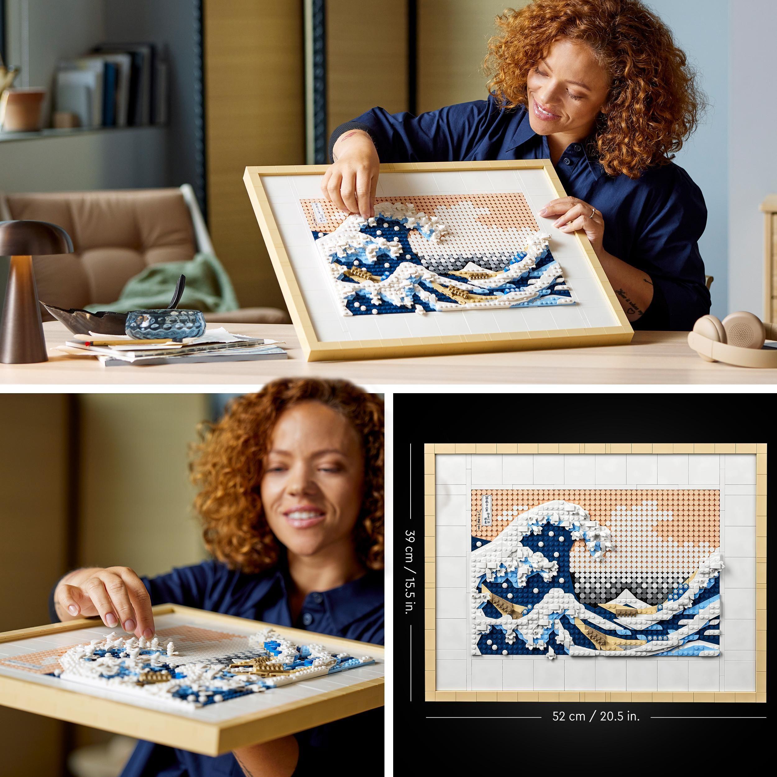 Voir la diapositive 6 : LEGO ART 31208 Hokusai – La Grande Vague, Décoration Murale Japonaise, Loisir Créatif, Adultes