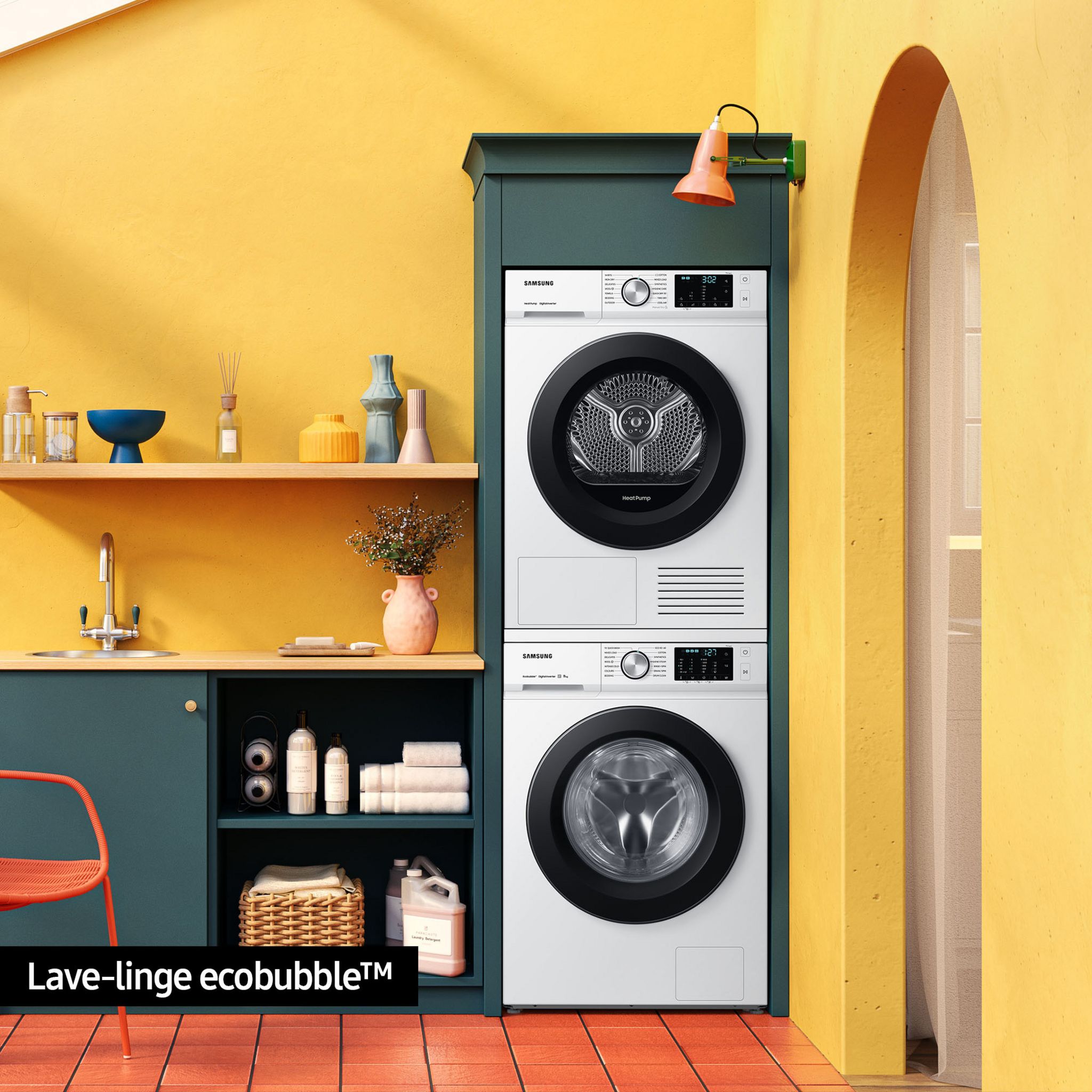 Voir la diapositive 4 : SAMSUNG Lave linge hublot WW11BBA046AWEF, 11 kg, 1400 T/min, Eco Bubble, A