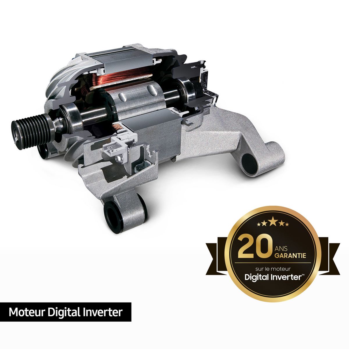 SAMSUNG Lave linge hublot WW11BBA046AWEF, 11 kg, 1400 T/min, Eco Bubble, A