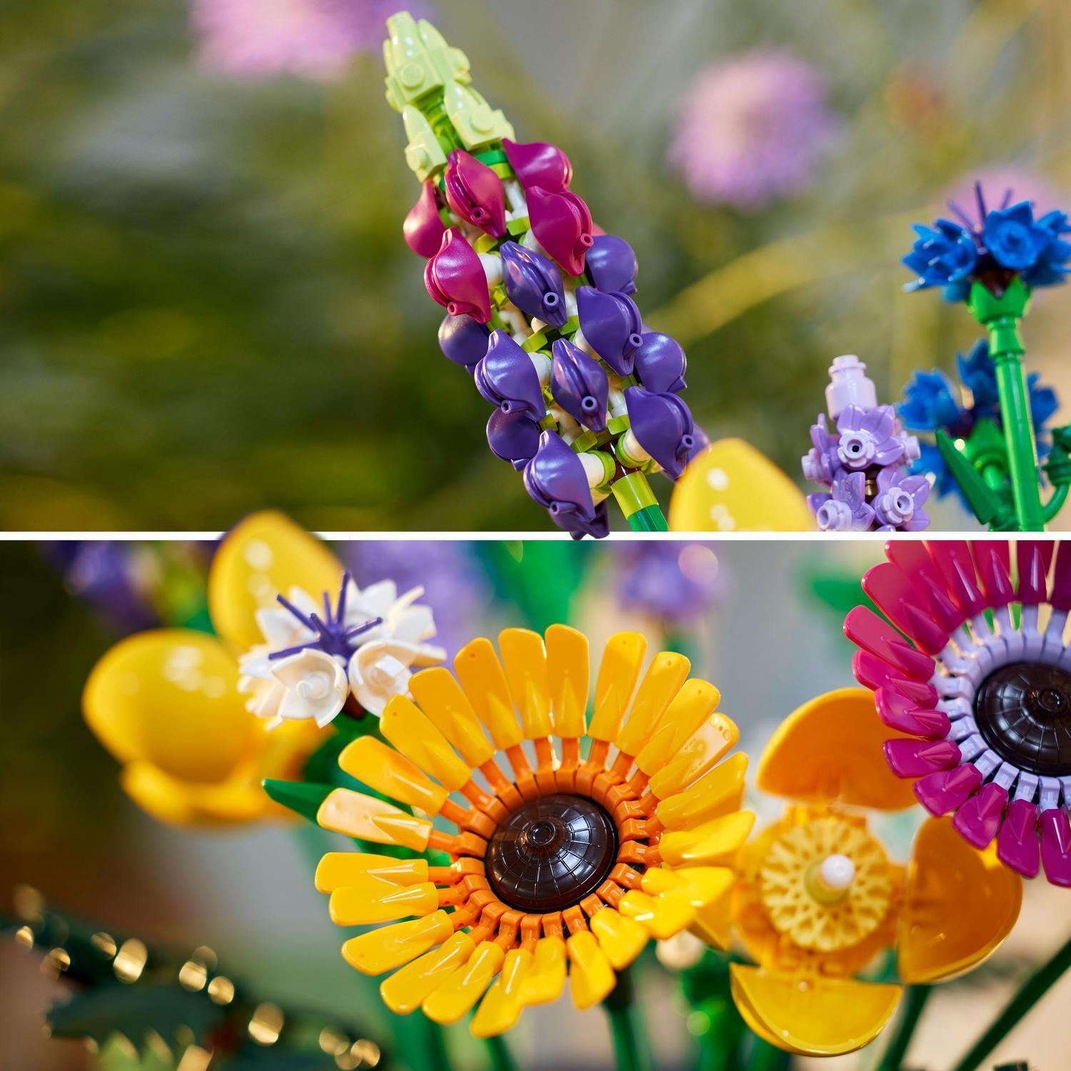 Voir la diapositive 5 : LEGO Botanicals 10313 Bouquet de Fleurs Sauvages - Plantes Artificielles pour Adultes