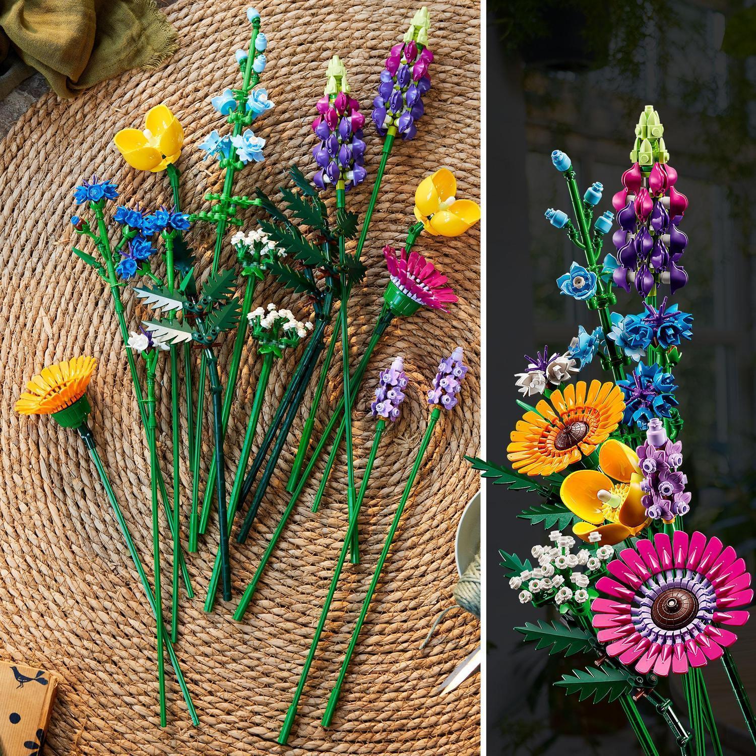 Voir la diapositive 6 : LEGO Botanicals 10313 Bouquet de Fleurs Sauvages - Plantes Artificielles pour Adultes