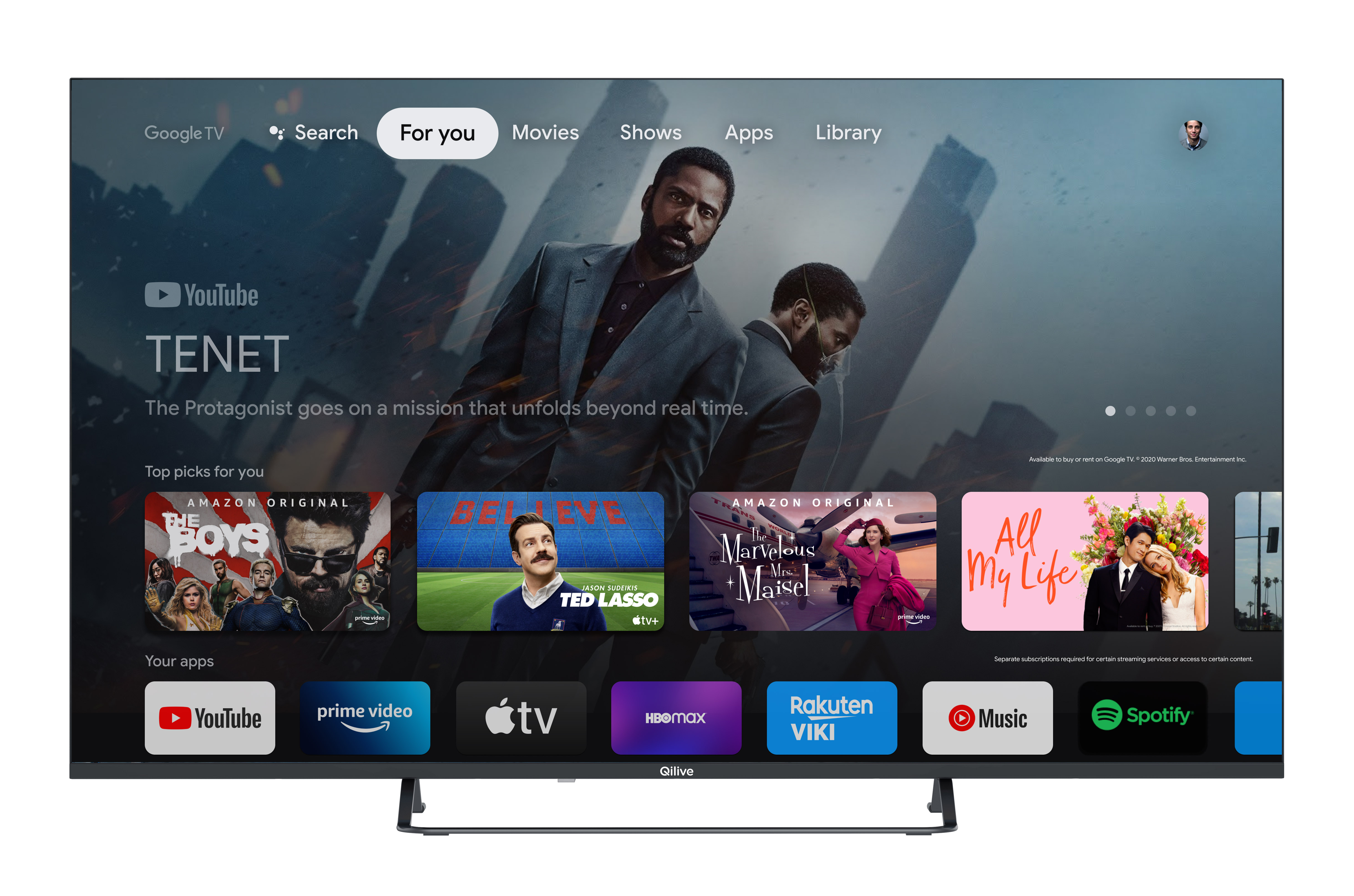 Voir la diapositive 2 : QILIVE Q55UA231B TV D-LED Ultra HD 139 cm Google TV