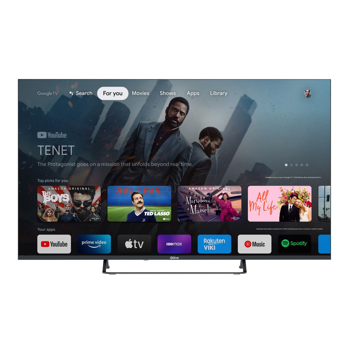 QILIVE Q55UA231B TV D-LED Ultra HD 139 cm Google TV