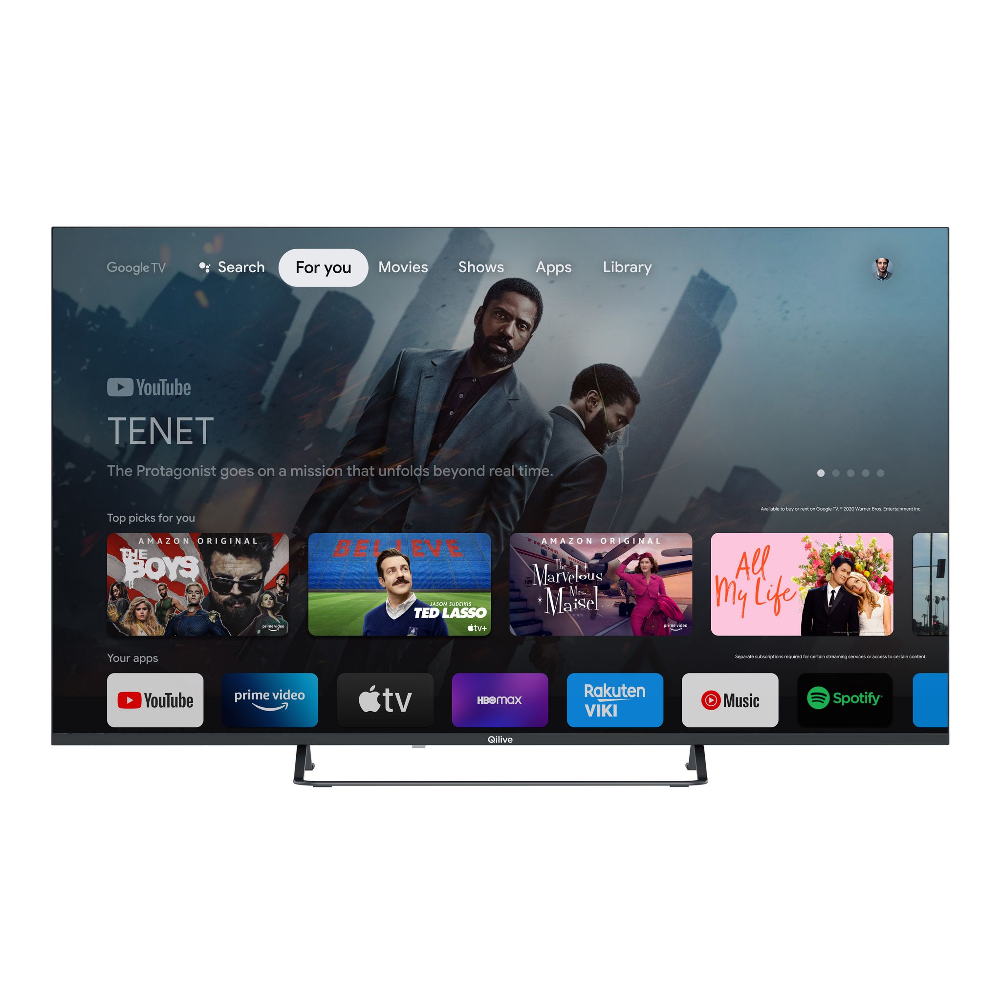 Voir la diapositive 2 : QILIVE Q55UA231B TV D-LED Ultra HD 139 cm Google TV