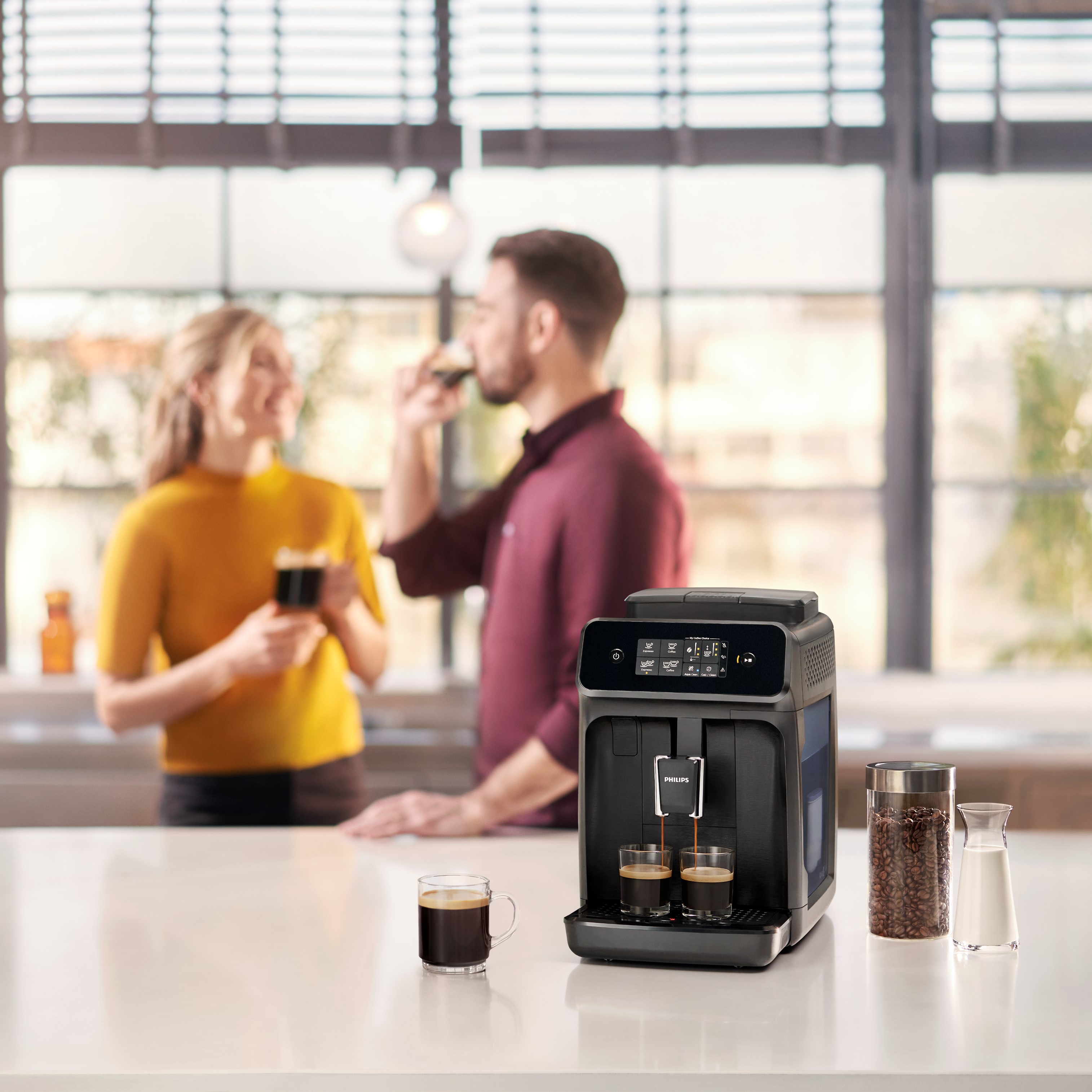 Voir la diapositive 7 : PHILIPS Machine à café expresso avec broyeur EP1200/00 - Noir