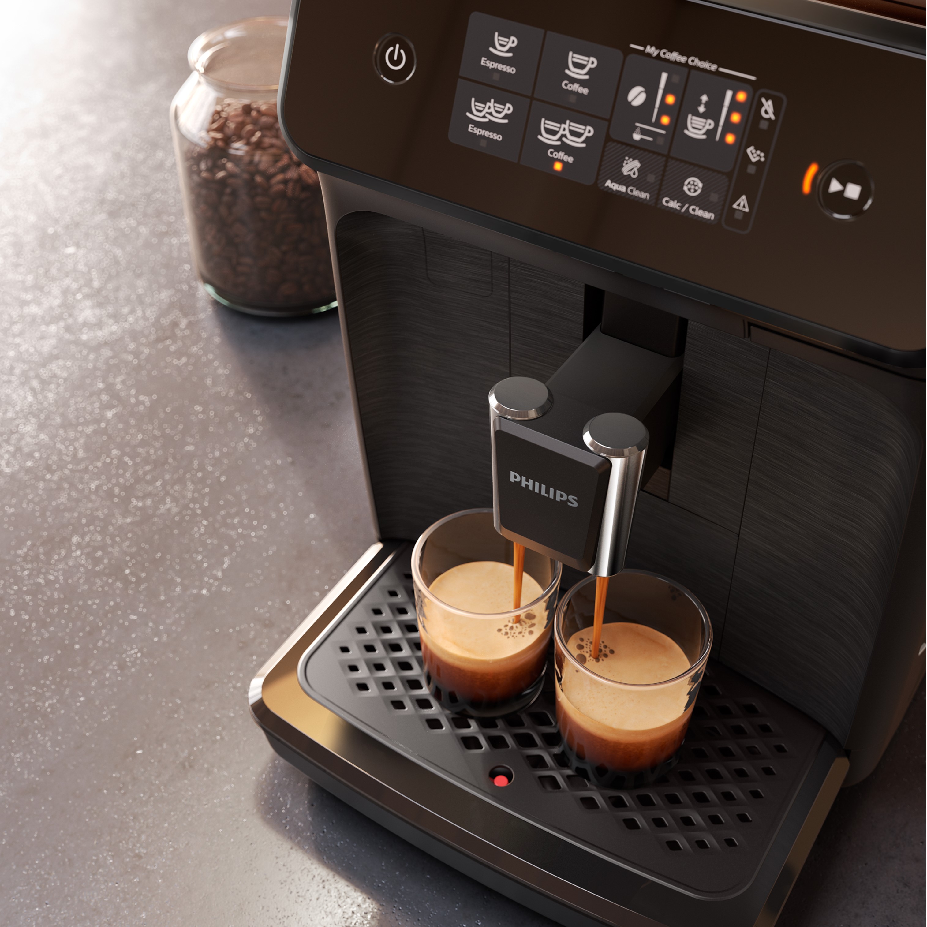 Voir la diapositive 8 : PHILIPS Machine à café expresso avec broyeur EP1200/00 - Noir