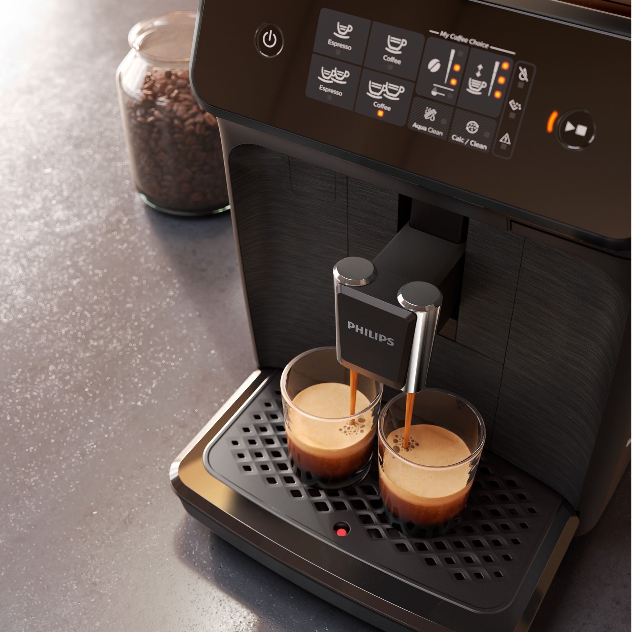 Voir la diapositive 8 : PHILIPS Machine à café expresso avec broyeur EP1200/00 - Noir