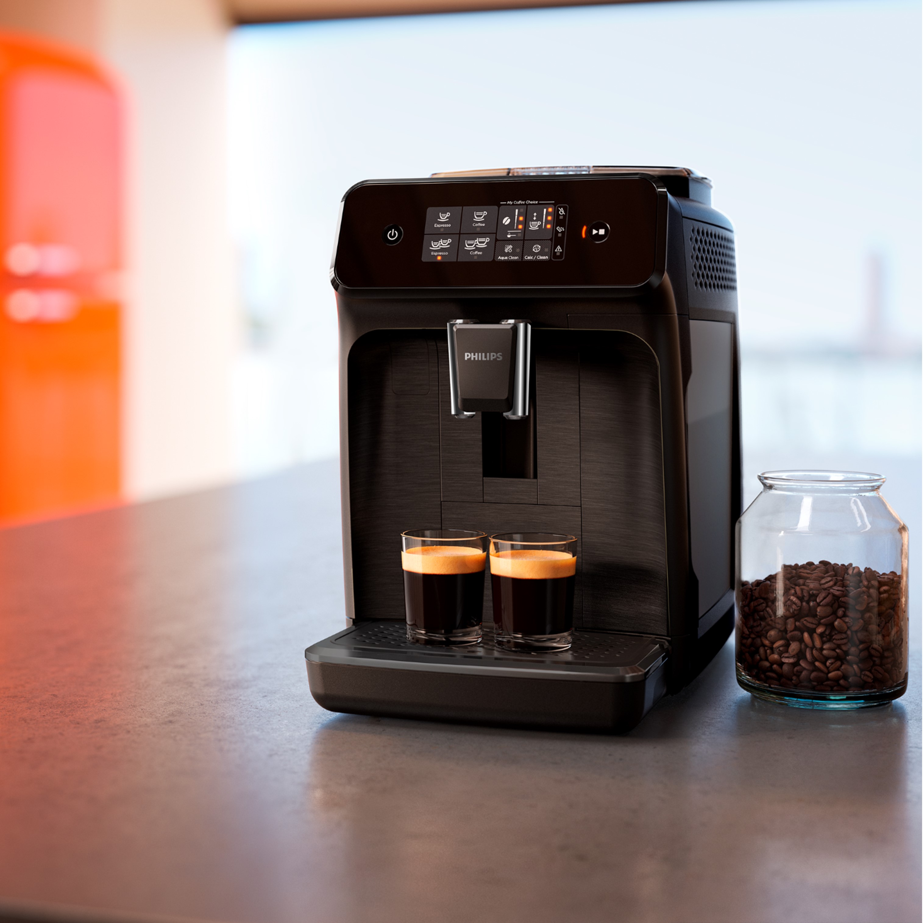 Voir la diapositive 9 : PHILIPS Machine à café expresso avec broyeur EP1200/00 - Noir