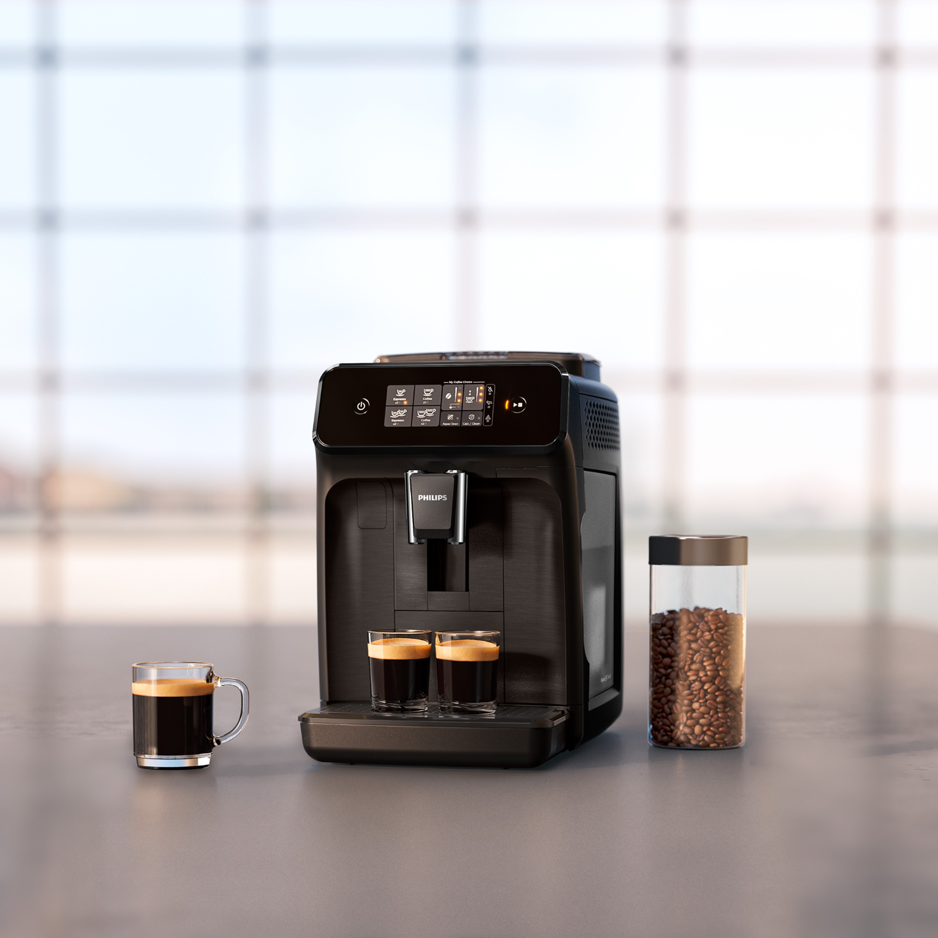 Voir la diapositive 11 : PHILIPS Machine à café expresso avec broyeur EP1200/00 - Noir