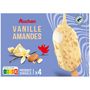 Voir la diapositive 3 : AUCHAN Bâtonnets glacés vanille et amandes 4 pièces 314g