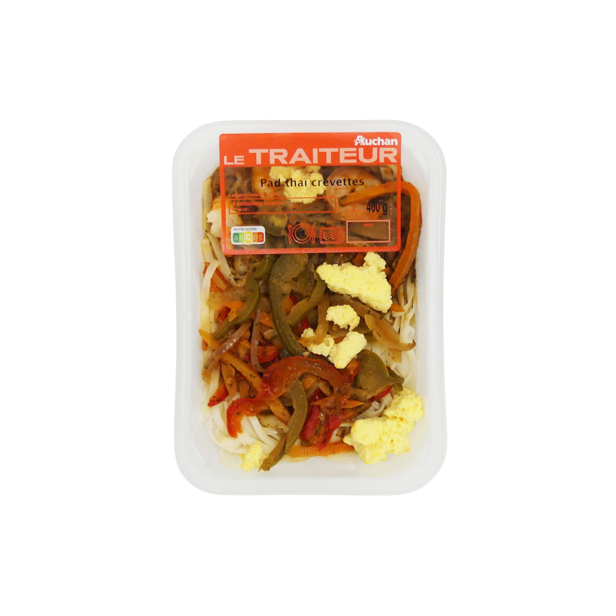 AUCHAN LE TRAITEUR Pad thaï crevettes 400g