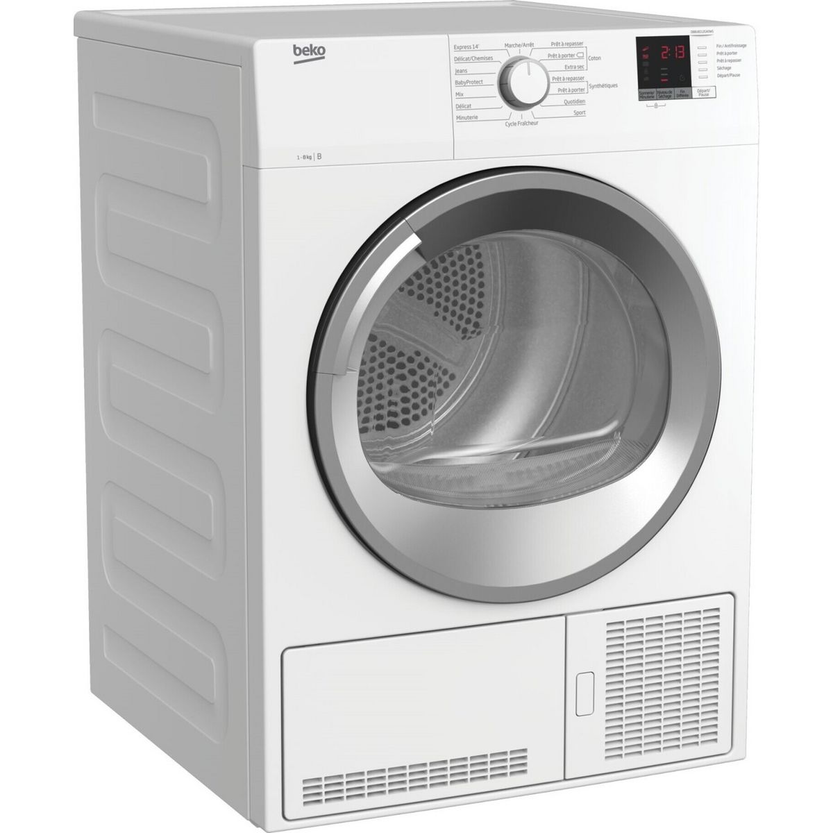 BEKO Sèche linge hublot à condensation DBBU8112GA0WS, 8 kg, B