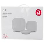 ACTUEL Set 18 pièces CARRE SQUARO - Blanc