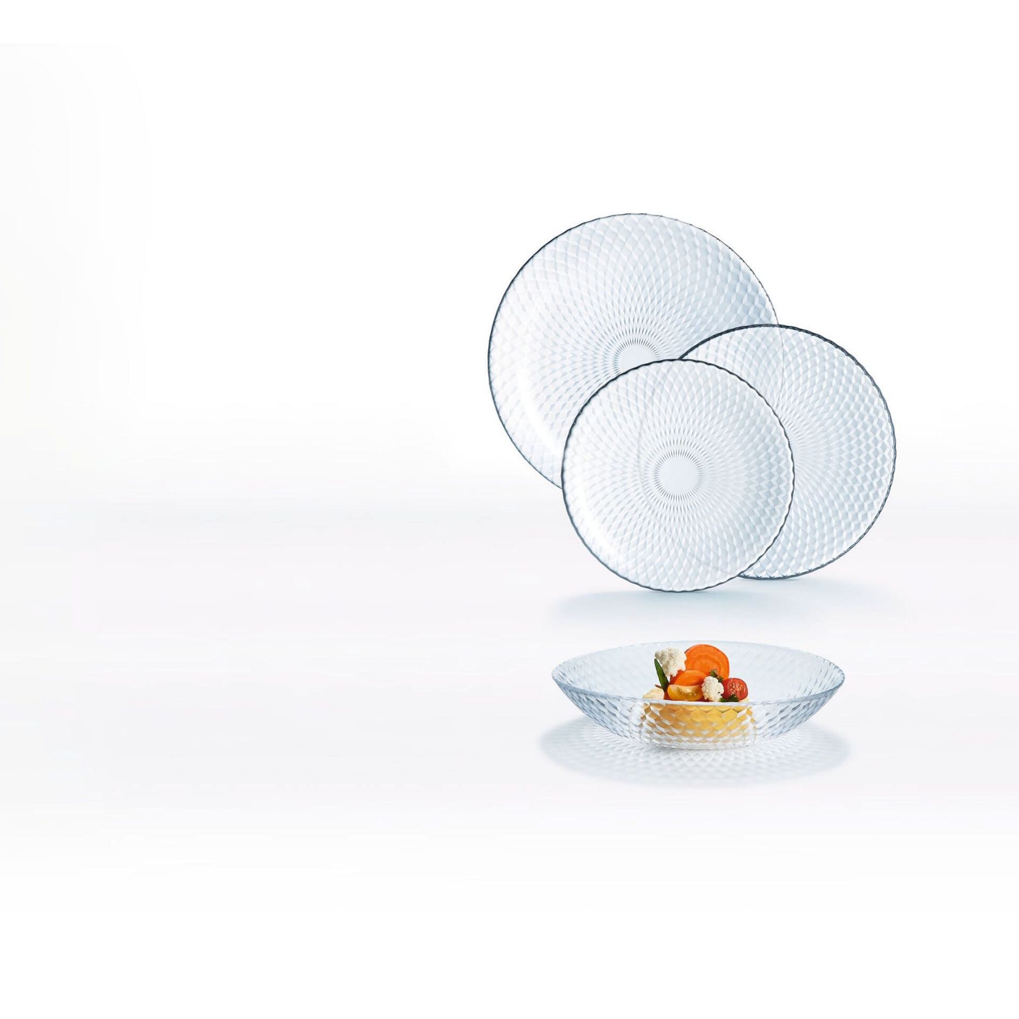 Voir la diapositive 2 : LUMINARC Service d'assiettes 18 pièces PAMPILLE