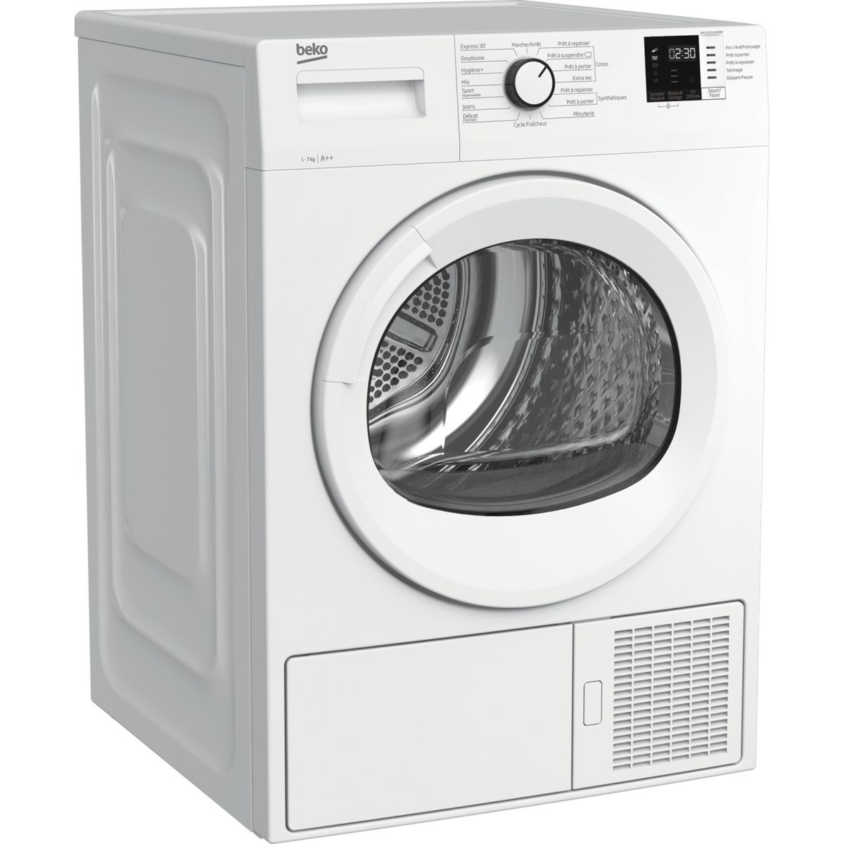 BEKO Sèche linge hublot DM7512GA0WW, 7 kg, Pompe à chaleur, A++