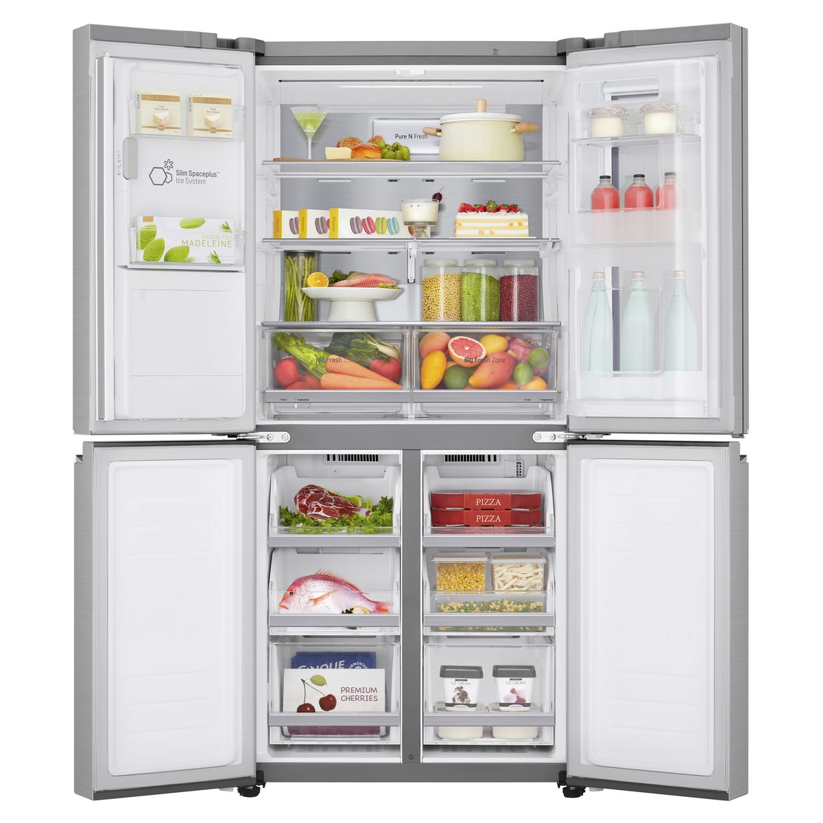 LG Réfrigérateur multi-portes GMX844BS6F, 508 L, Froid ventilé, F