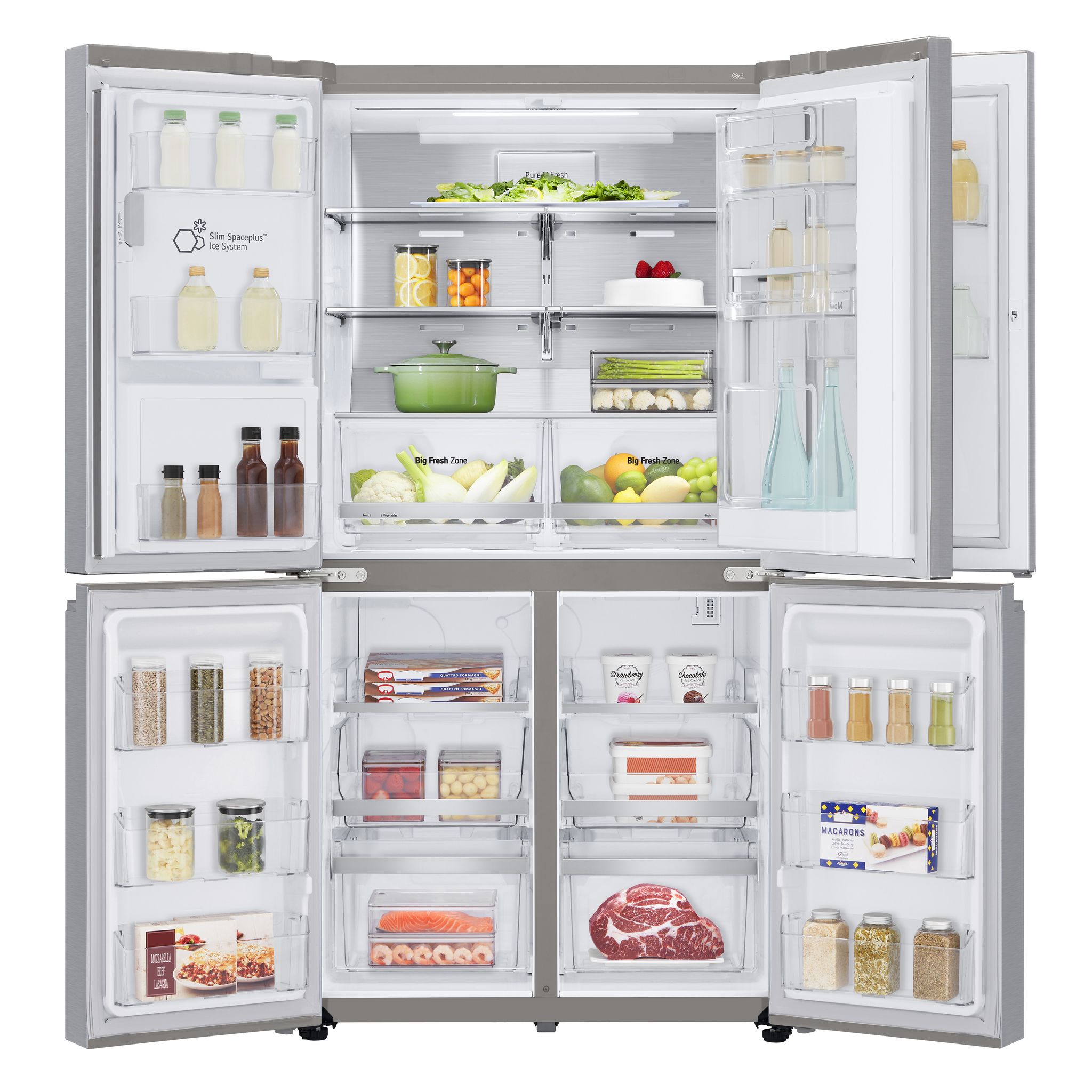 Voir la diapositive 2 : LG Réfrigérateur multi-portes GMJ945NS9F, 638 L, Froid ventilé no Frost, F