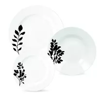 Service vaisselle 18 pièces flocon rouge en porcelaine CARREFOUR HOME : le service  vaisselle à Prix Carrefour
