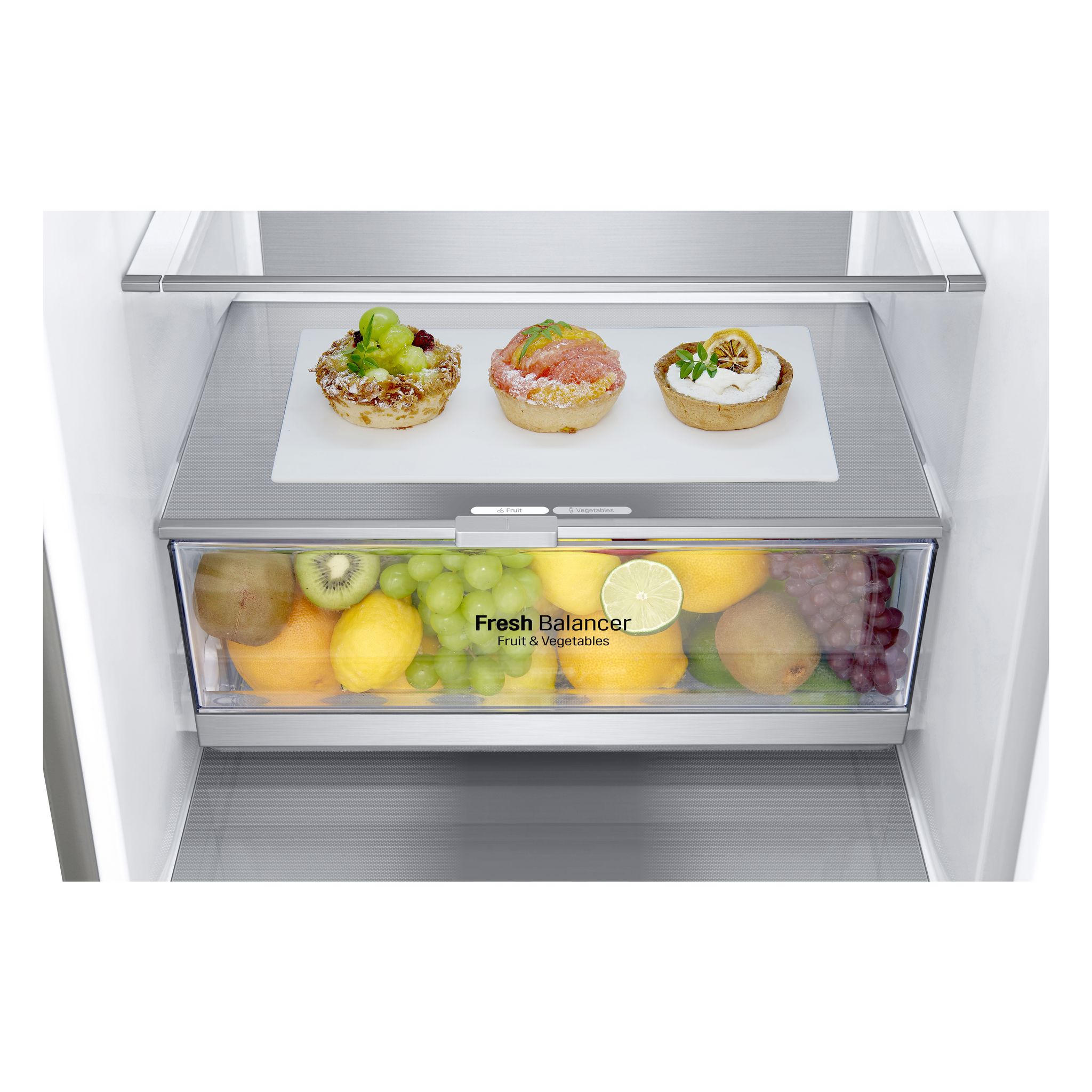 Voir la diapositive 8 : LG Réfrigérateur combiné GBB72NSUCN1, 384 L, Froid ventilé No Frost, C