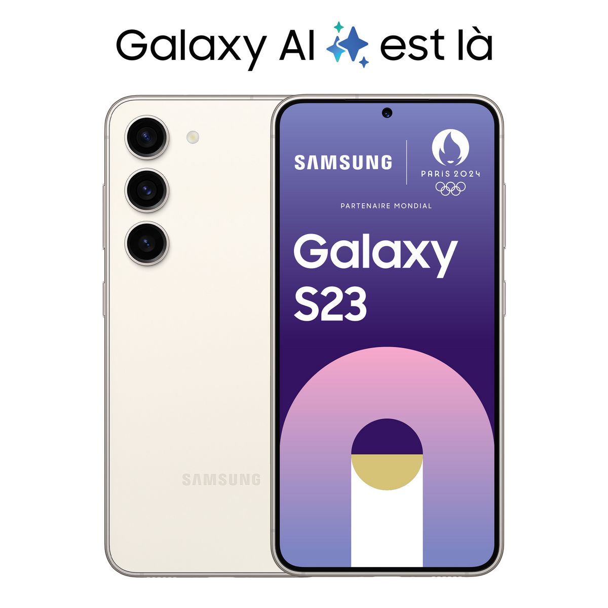 SAMSUNG Galaxy S23 Smartphone avec Galaxy AI 256Go - Crème