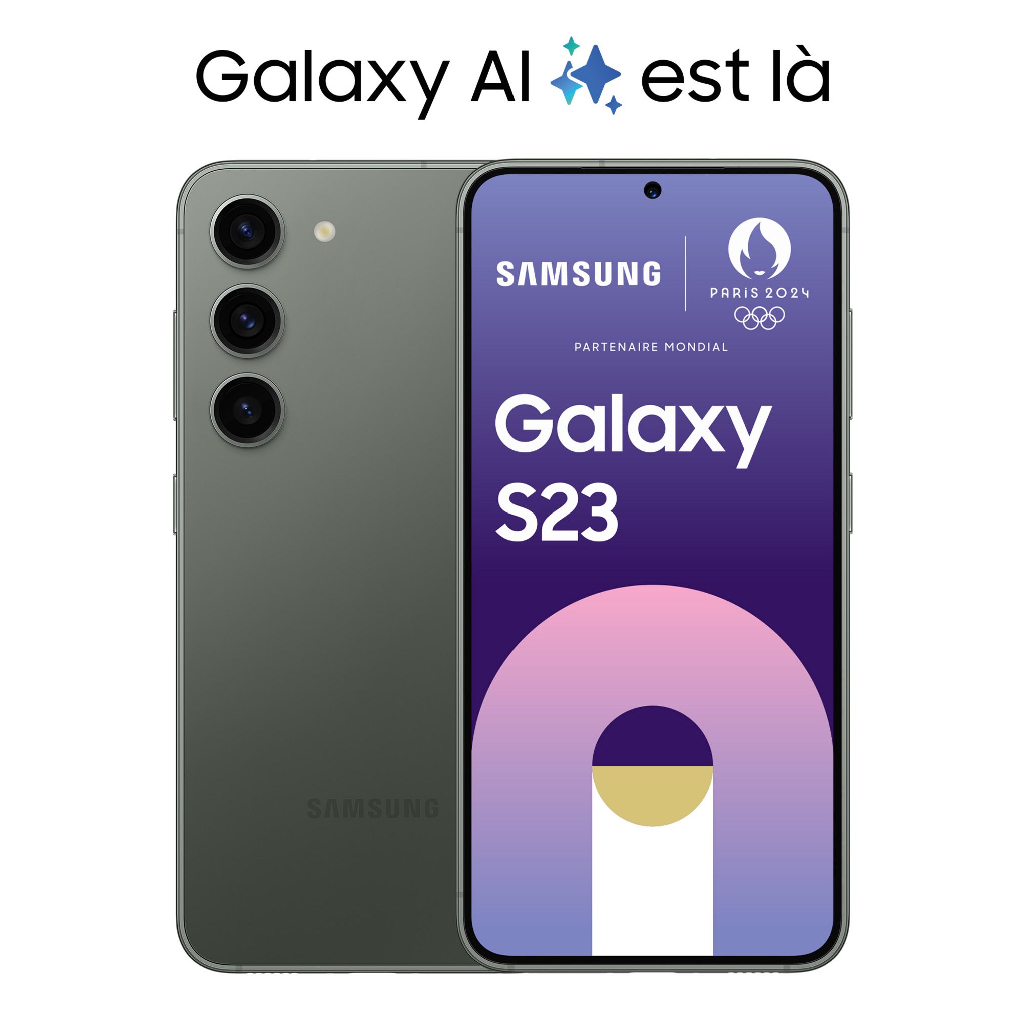 Voir la diapositive 2 : SAMSUNG Galaxy S23 Smartphone avec Galaxy AI 256Go - Vert