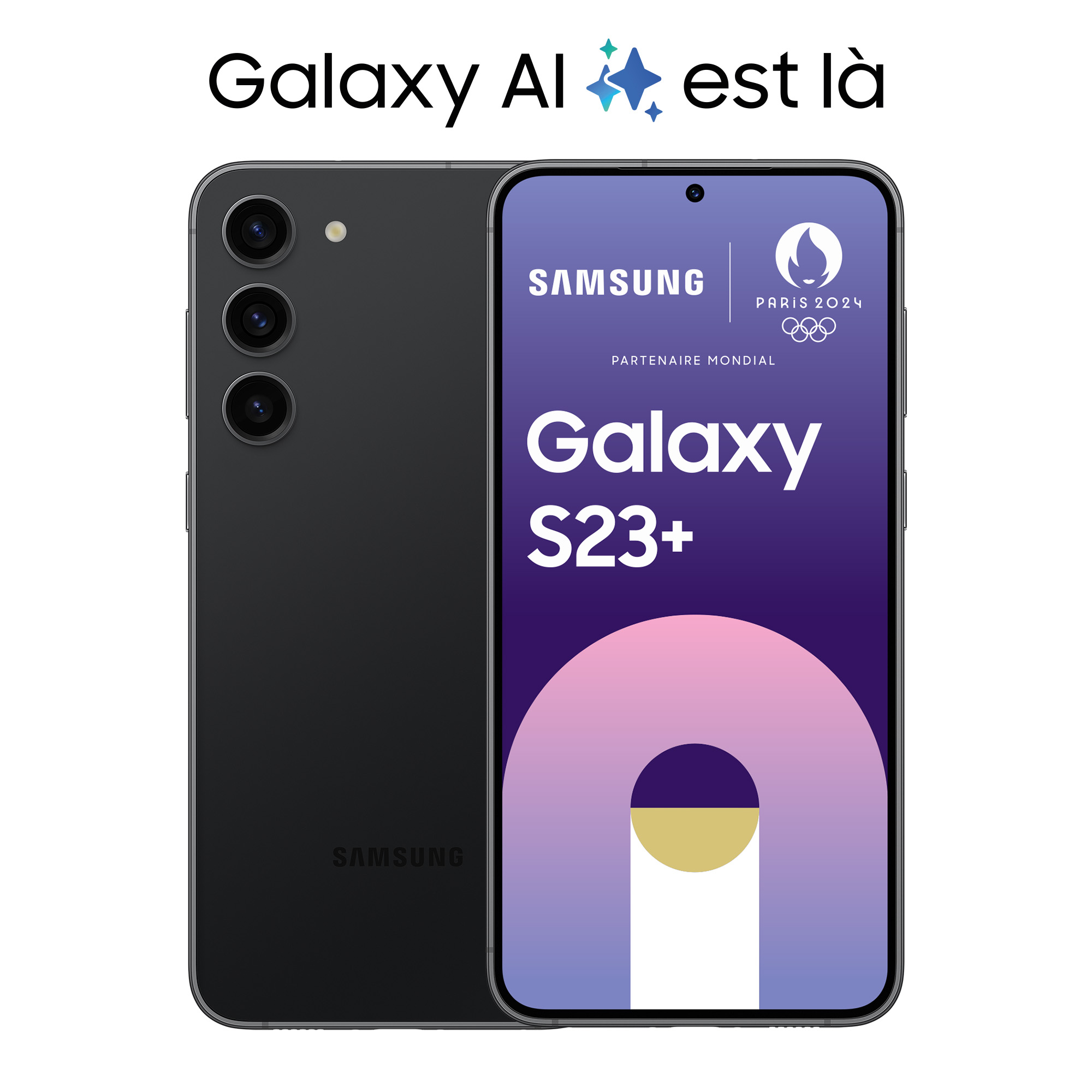 Voir la diapositive 2 : SAMSUNG Galaxy S23+ Smartphone avec Galaxy AI 512Go - Noir