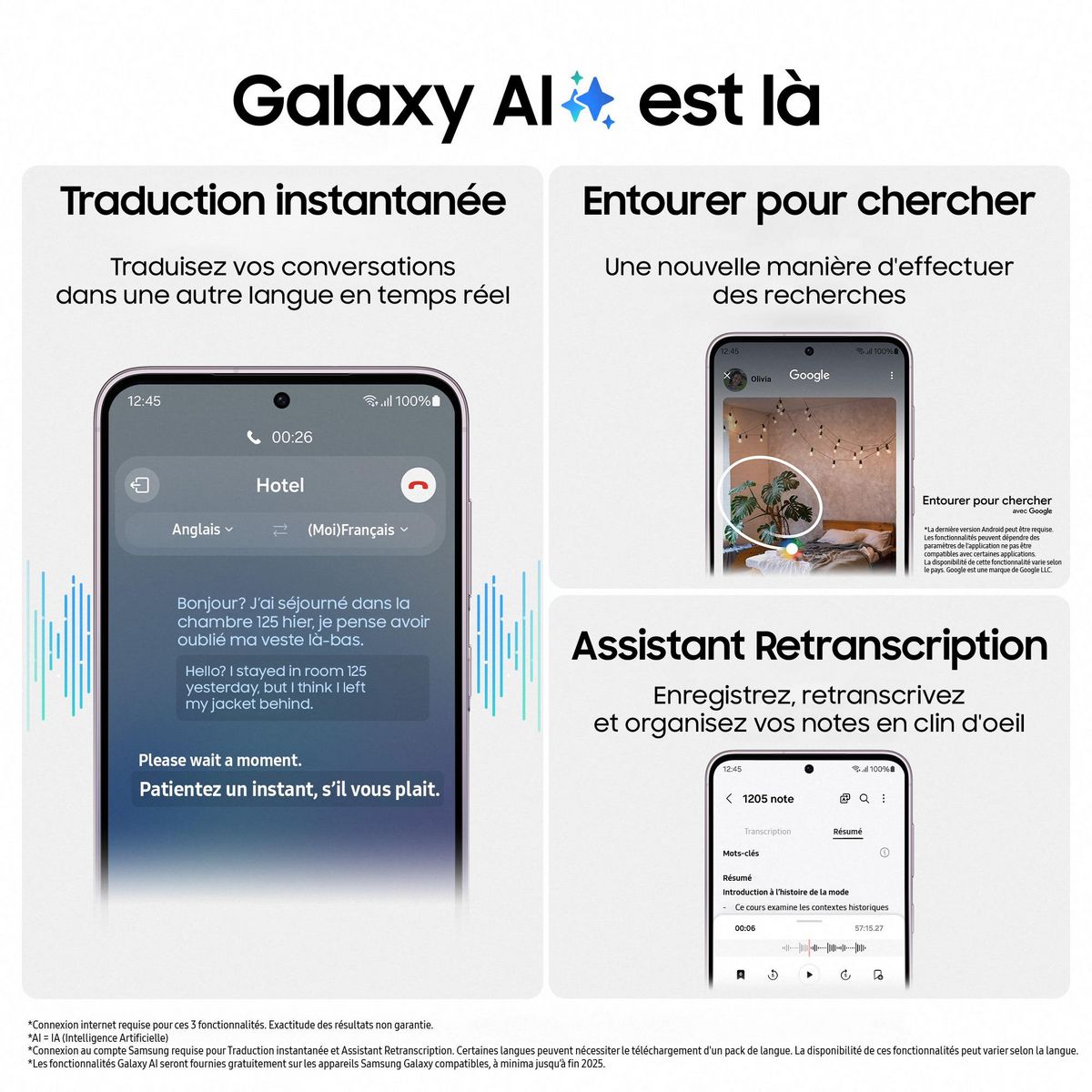 SAMSUNG Galaxy S23 Smartphone avec Galaxy AI 128Go - Noir