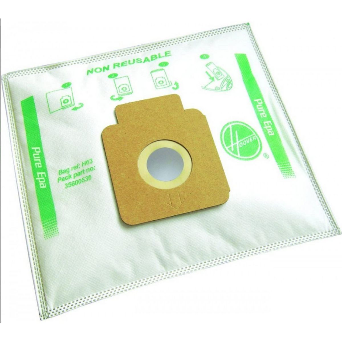 HOOVER Lot de 4 sacs aspirateur HO63 OR - Blanc